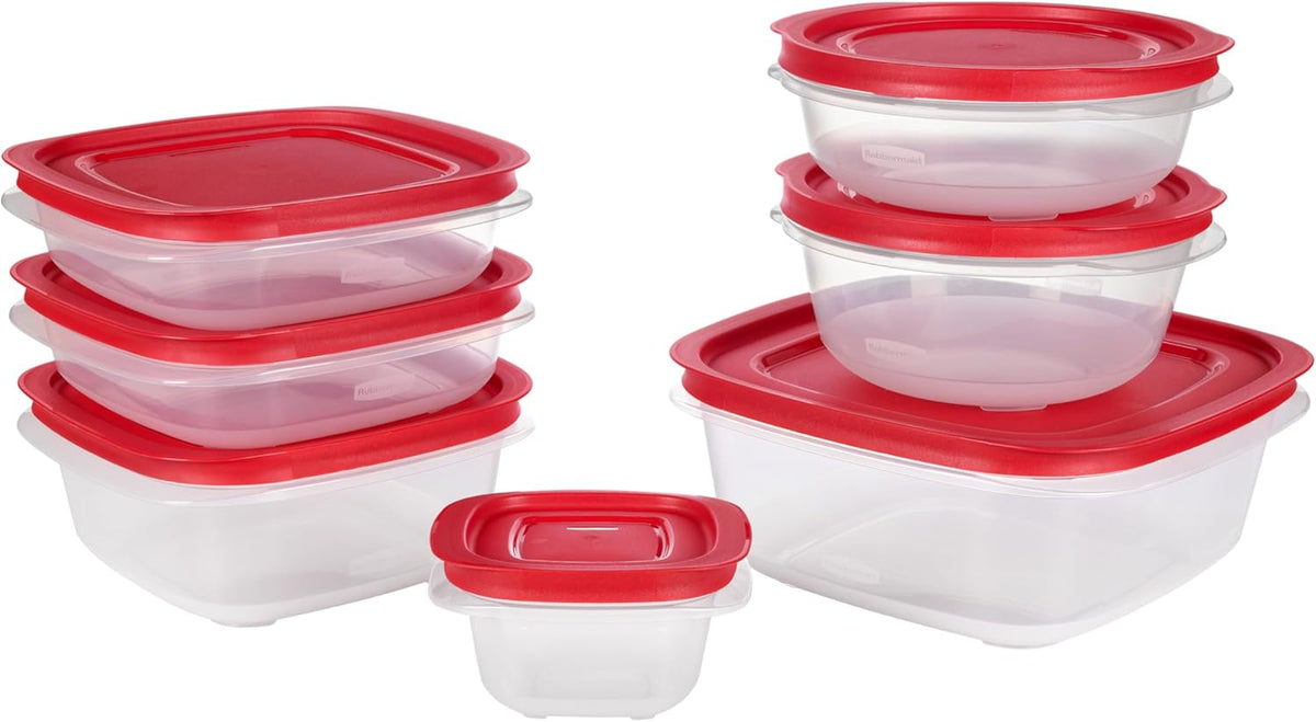 Rubbermaid EasyStore Containers, 38-Piece Set, Food Storage Containers, Food Storage Containers with Lids