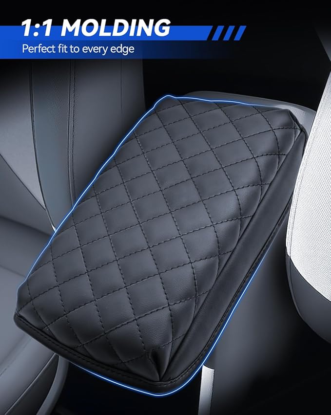 Armrest Cover for 2024 2025 2026 Kona SE/SEL/N Line/Limited Accessories Center Console Middle Lid Pad Protector for Car Elbow Rest
