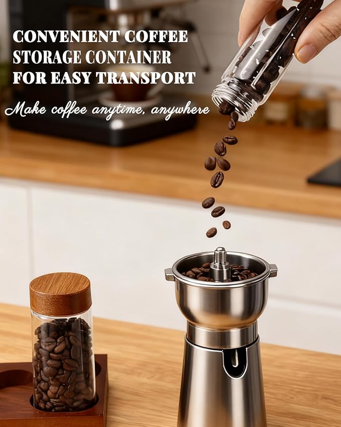 Coffee Bean Storage Tubes Refill Pack – 6pcs 80ml Airtight Glass Coffee Bean Container with Bamboo Lids for Single Dose Storage, Replacement Tubes for Barista