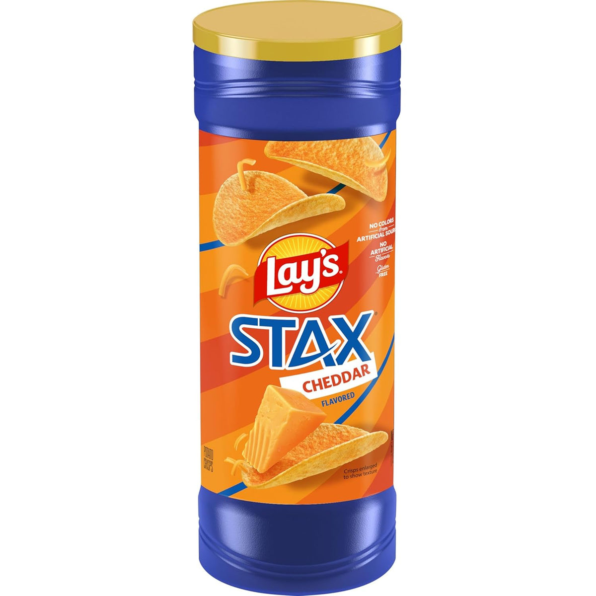 Lay’s Stax Potato Crisps Chips, Original, Gluten Free, 5.75 Oz Canister Pack