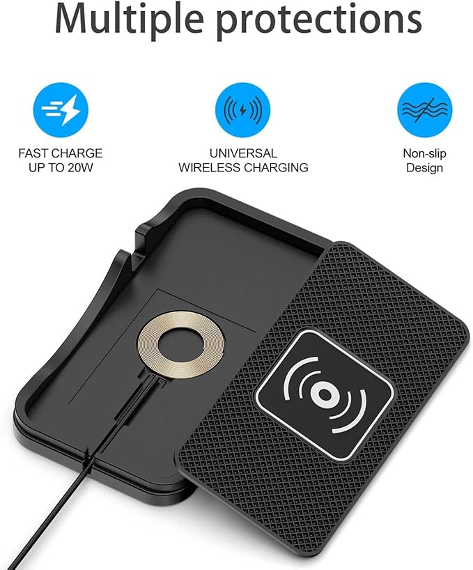 Wireless Car Charger for Kia K4 2025, Charging Station 2-in-1, Wireless Charging Stand Phone, Magnetic Wireless Charger,1M-USB