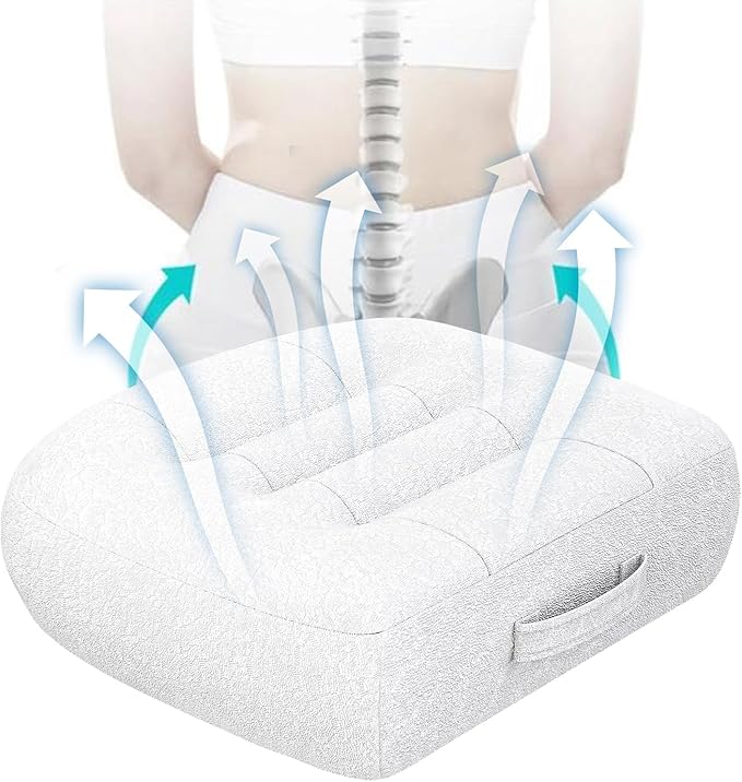 Super Thicken Car Seat Cushion for Adults/Office Chair Cushions/Butt Pillow for Car Long Sitting,Portable Car Seat Pad Fatigue Relief Suitable for Trucks,Cars,Office Chairs,Wheelchairs（White）