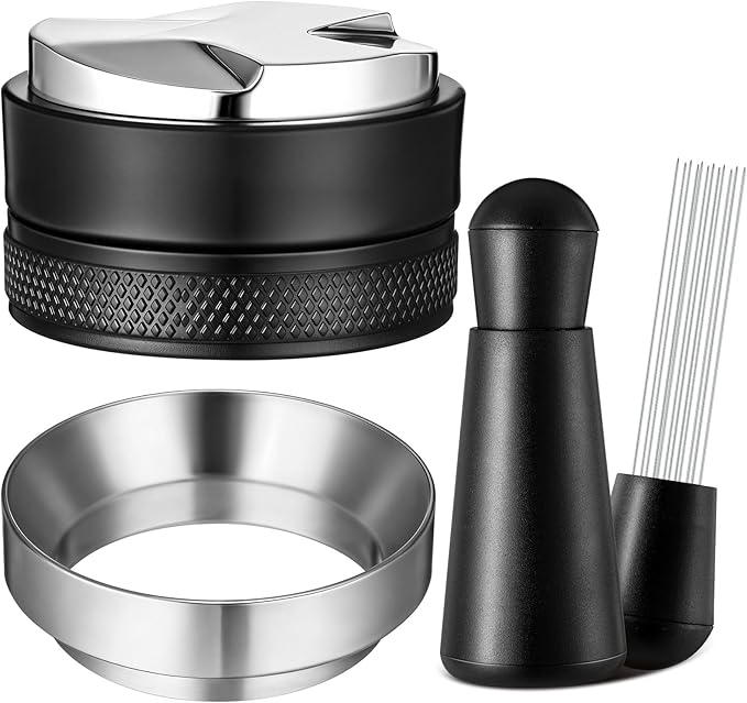 LemonRoad 51mm Espresso Accessories Kit, Coffee Distributor, Tamper Leveler, Coffee Tamper, WDT Tool and Dosing Funnel Set Fits 51 mm Espresso Machines and Portafilters