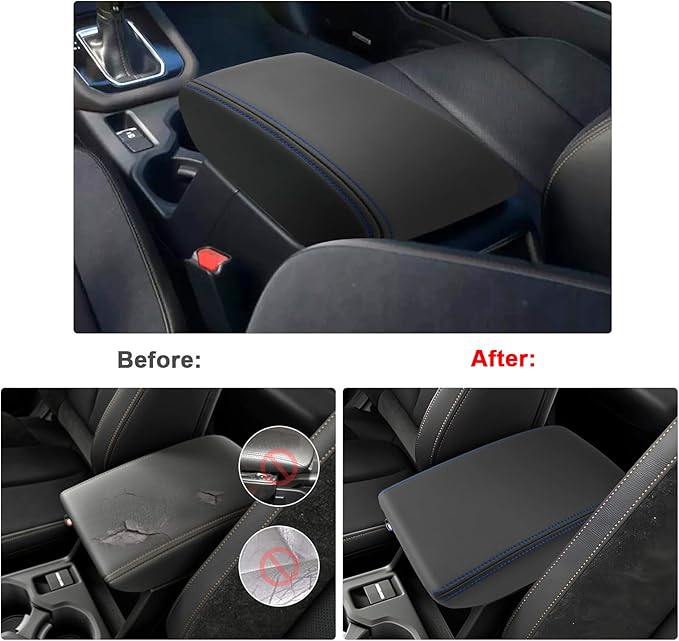 SXCY for 2025 Forester Armrest Cover for Forester 2025 Accessories [Not for 2026 Updated Center Console] 2025 Forester Center Console Cover 2025 Forester Middle Console Cover (Blue Line)