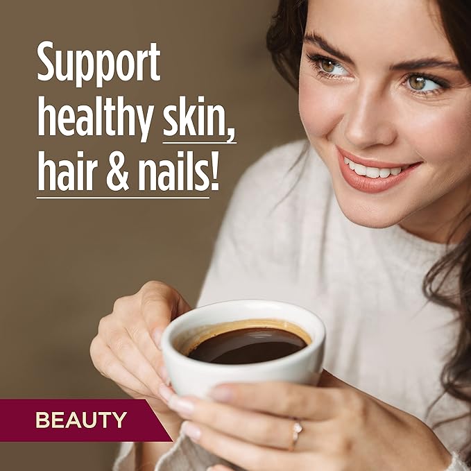 VitaCup Beauty Collagen Coffee Pods for Hair, Skin & Nails, with Biotin & Folate, Medium Dark Roast, Keto Friendly, Single Serve Pod Compatible with Keurig K-Cup Brewers,32 Ct