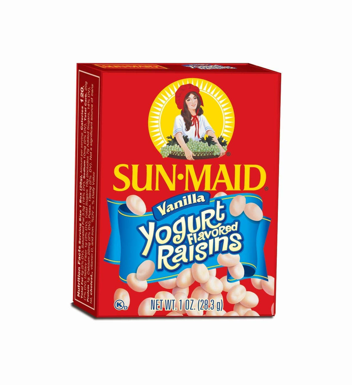 Sun-Maid Vanilla Yogurt Coated Raisins - (6 Pack) 1 oz Snack-Size Box - Yogurt Covered Dried Fruit for Lunches and Back To School Snacks