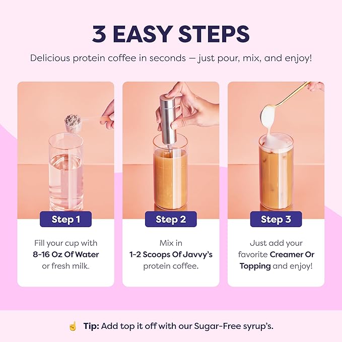 Cinnamon Sugar Churro Protein Iced Coffee - Premium Whey Protein & Instant Iced Coffees - 100% Natural Cold Brew - Zero Artificial Flavors & Sweeteners, 80 mg Caffeine, No Added Sugar, 20 Servings