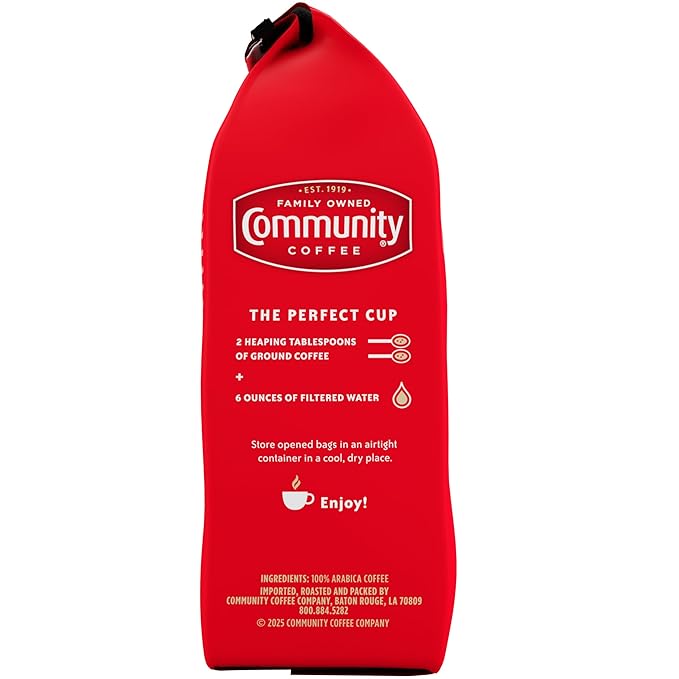 Community Coffee Breakfast Blend Whole Bean Coffee, Medium Roast, 32 oz Bag (Pack of 1)