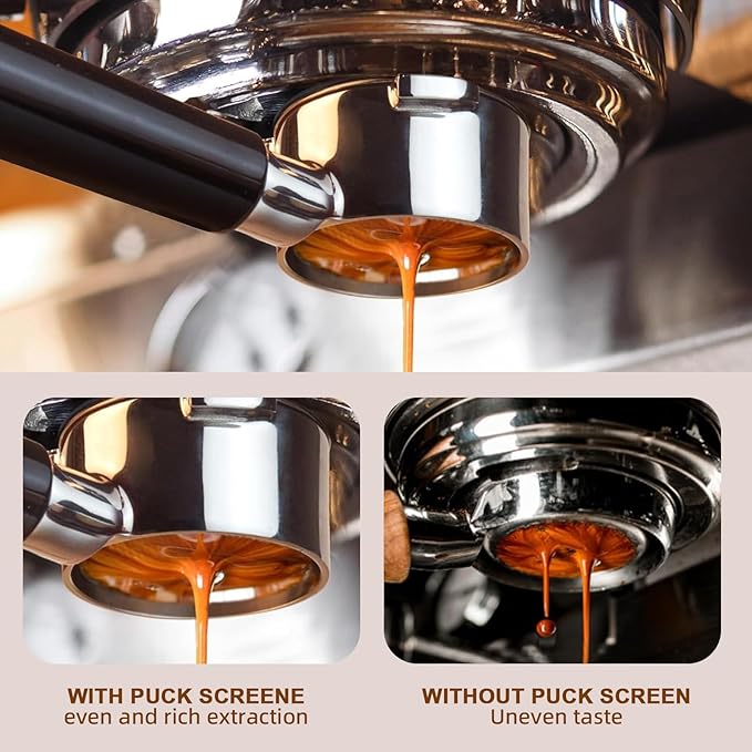 NKU 51mm Bottomless Portafilter 3 Ears with Puck Screen & Filter Basket, Anodized Aluminum Handle, Fits CASABREWS CM5418 & 3700 Series Espresso Machines