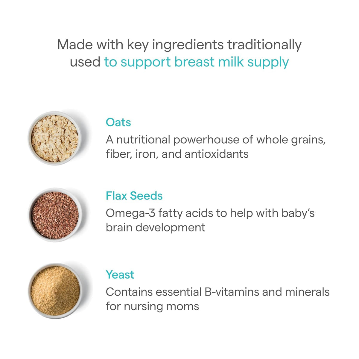 Munchkin lactation cookies help increase milk supply for nursing, breastfeeding, pumping moms, oatmeal, chocolate chip, 6 pack