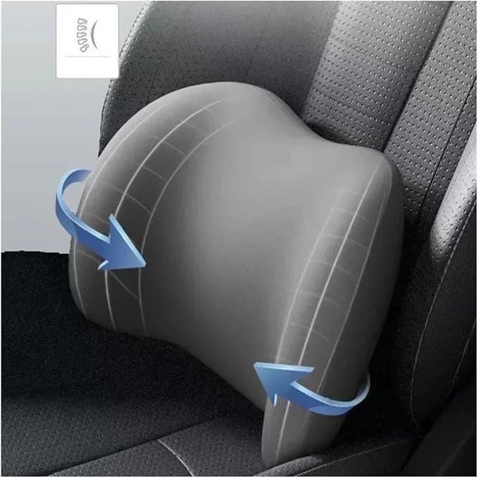 Car Neck Pillow and Lumbar Support Cushion - Memory Foam Backrest for Driver Seat Comfort(Olive Green)