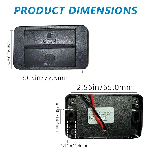 72W 12V USB Outlet, VANONE 12 Volt USB Charging Port, 36W PD USB C and Dual 18W QC3.0 USB Ports Charger Socket Wall Mount, Accessories for Car Boat Marine Motorcycle Campers RV Truck Golf Cart, etc