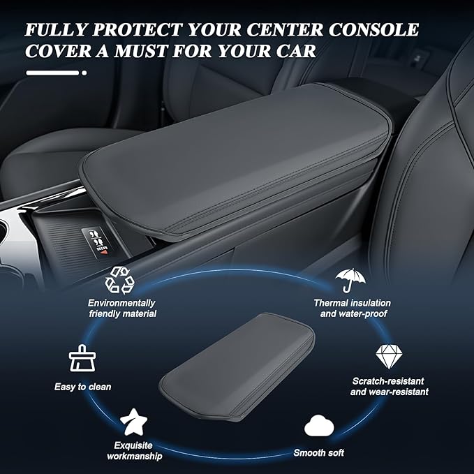 BIBIBO for 2024 2025 2026 Chevy Blazer EV Center Console Armrest Cover 2024-2026 Blazer EV Arm Rest Cover 2024+ Blazer EV Accessories 2025 Blazer EV Armrest Pad(NOT FIT Blazer)