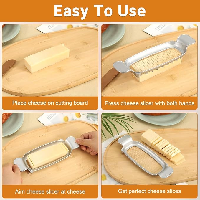 Butter Slicer Cutter,Cheese Cutter for Block Cheeses,Butter,Egg and Soft Fruits