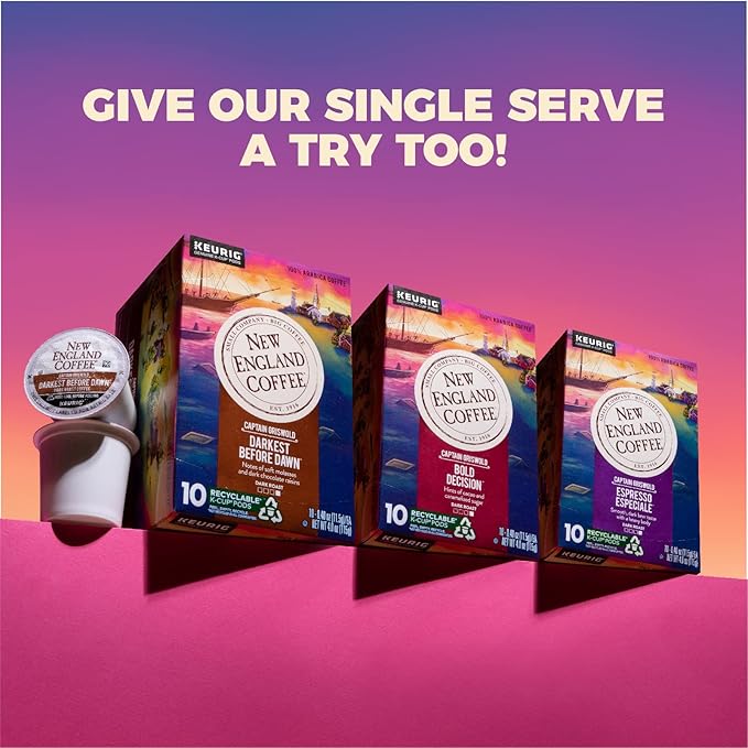 New England Coffee Espresso Especiale Dark Roast Ground Coffee, 10oz Bag (Pack of 3)