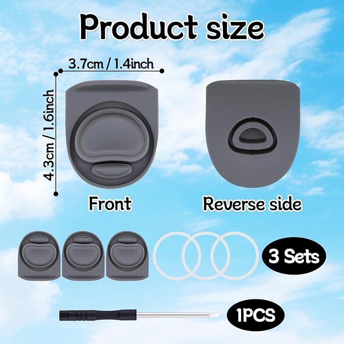 3 Sets Replacement Stopper and O Ring Gasket Compatible with Owala FreeSip 24oz 32oz,Water Bottle Lid Insert Cap Rubber Seal Parts for Owala 16/19/24/32/40oz Mouth Piece Accessories