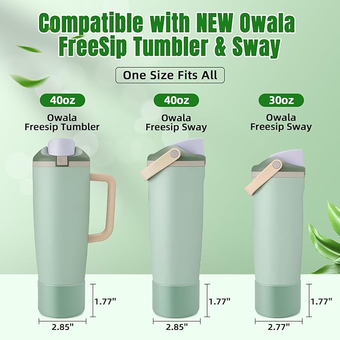 2PCS Silicone Boot Compatible with Owala 30oz & 40oz FreeSip Sway Bottles & Tumblers, Protective Anti-Slip Bottom Cover Sleeve for Freesip Sway Tumbler