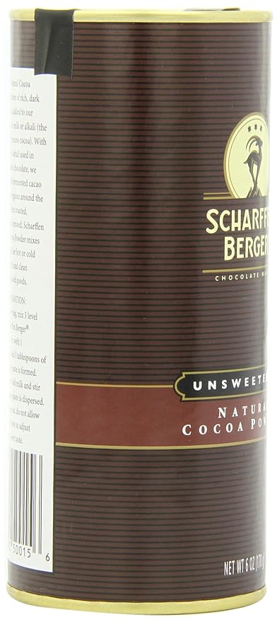 Scharffen Berger Natural Unsweetened Cocoa Powder, 6-Ounce Canisters (Pack of 2)