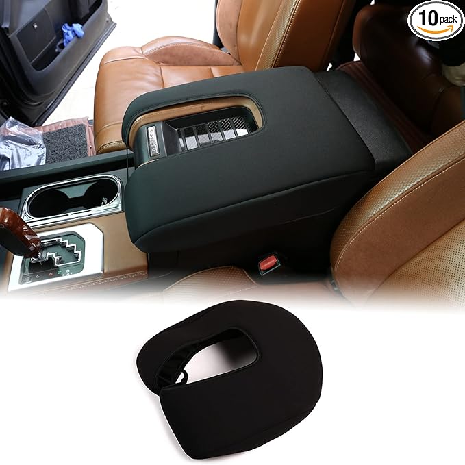 Aunginsy Center Console Armrest Protector Cover Compatible with Toyota Tundra 2014-2021, Car Armrest Pad Seat Box Cover Cushion Lid Scratch Protector Customized Cloth Material Interior Accessories
