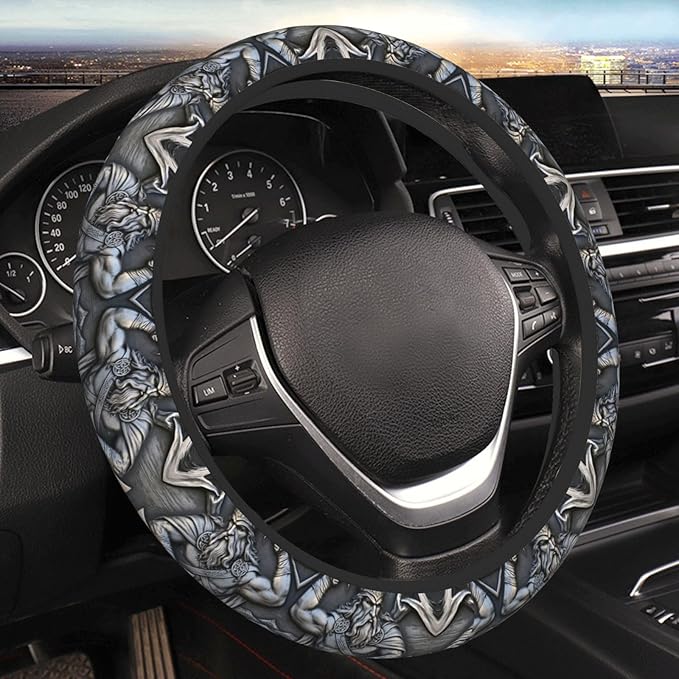 Shield Mythology Universal Fit Steering Wheel Cover for Car, Truck, and SUV, Durable Steering Wheel Protection