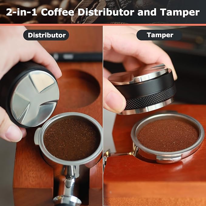 54mm Espresso Accessories Kit for Breville Portafilter, Coffee Distributor and Espresso Tamper, Wdt Espresso Distribution Tool & Dosing Funnel Set for Espresso Coffee Machines (54mm)