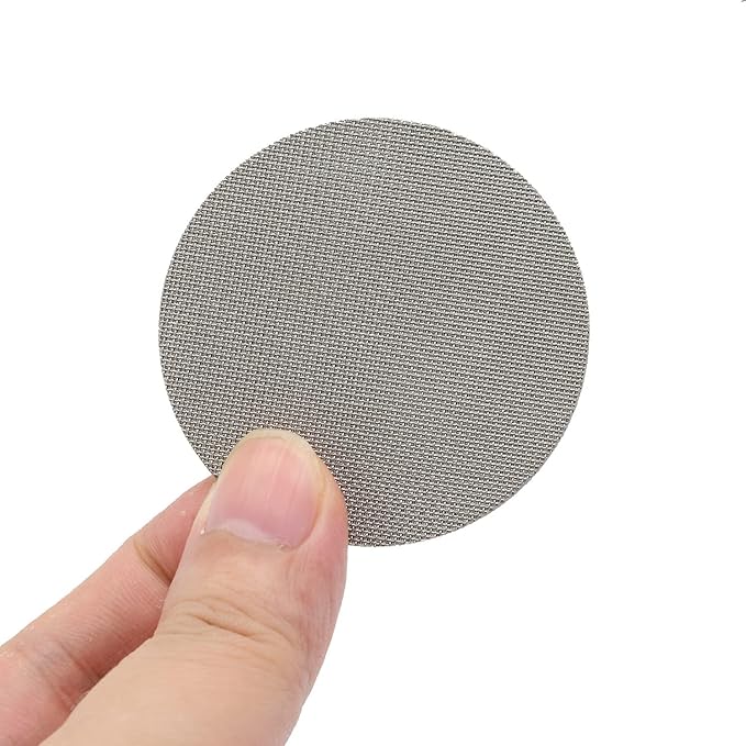 2 Pack 53.3mm Coffee Portafilter Puck Screen,Reusable 1.7mm Thickness Coffee Filter Mesh Plate for Espresso Portafilter Filter Basket (53.3mm,100μm)