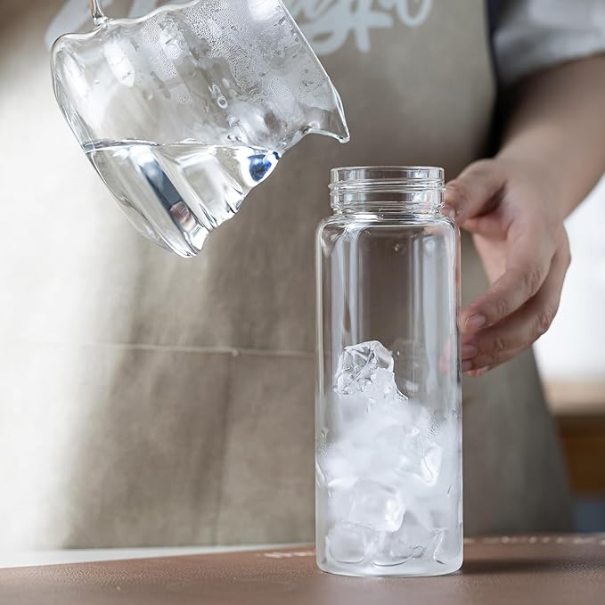 19oz Cold Brew Bottle, Cold Brew Maker with Removable Filter, BPA - Free Portable Cold Brew Tea Bottle for Iced Tea, Cold Brew & Fruit Infusion (White)