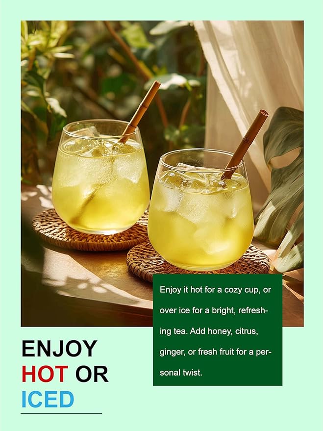 TeeLux Gunpowder Green Tea Loose Leaf, Mellow & Smooth Taste, High Mountain Green Tea with Roasted Aroma, 16oz