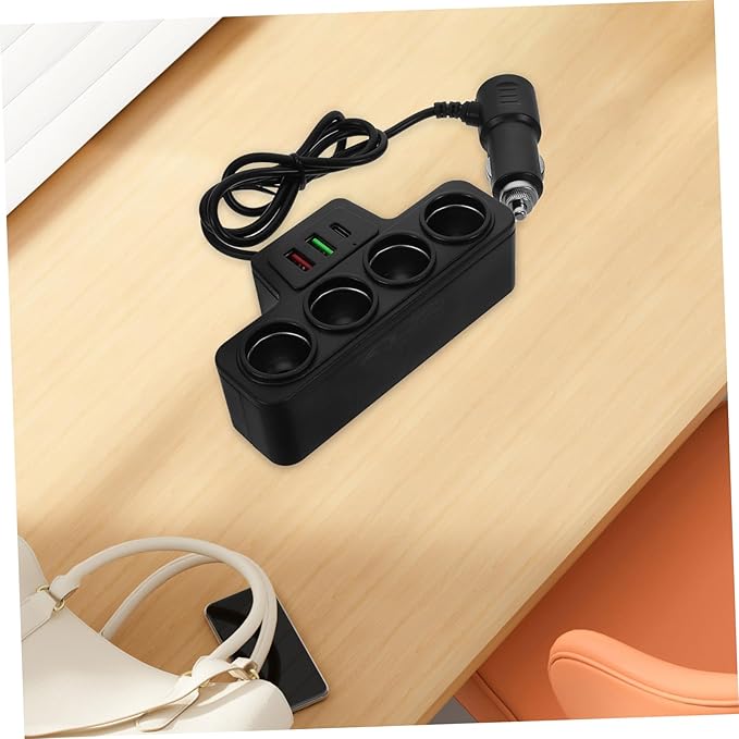Mobestech Car Charger USB Pd Fast Charging Vehicle Power Splitter for Multiple Devices Compact Design for Travel Daily Use