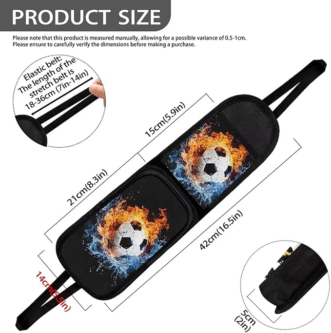 Soccer Ball Car Seat Side Organizer,Foldable Auto Seat Storage Hanging Bag Multifunction Front Seat Storage Pocket for Phone Wallet Glasses Keys