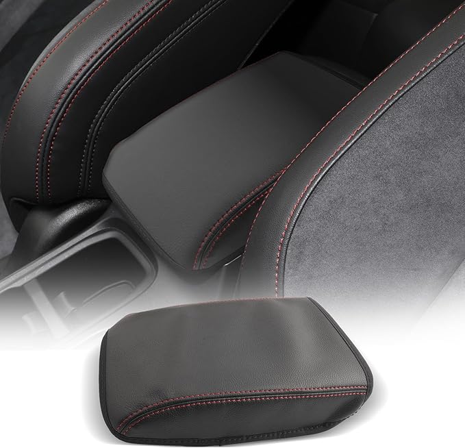CDEFG for Subaru WRX 2024-2025 2026 Center Console Cover Armrest Box Cover for WRX (Premium, Limited, tS, GT) Accessories Console Arm Rest Protector Red Line-Only Fit 6 Speed Manual
