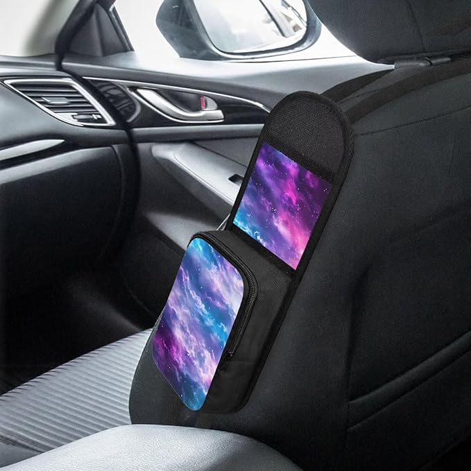Universe Galaxy Automatic Seat Storage Bag Car Interior Decor Car Seat Side Storage Hanging Bag Front Seat Seat Back Organizers for Cars, SUVs, Trucks