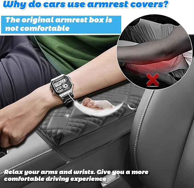 SHAOHAO for 2025 2026 Nissan Murano Center Console Cover for 2025 2026 Nissan Murano Accessories (SV/SL/Platinum) Armrest Cover Soft Comfy Cushion Pad Murano 2026 Thicken Middle Console Lid Protector