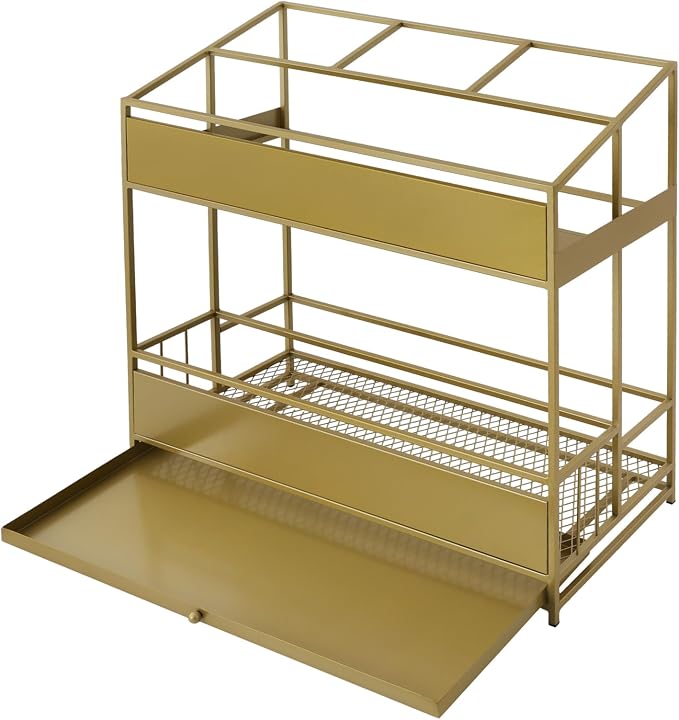 Umbrella Storage Rack, Umbrella Display Stand Rack Metal Umbrella Holder Stand, Commercial Umbrella Organizer Umbrella Storage Stand Umbrella Container for Entryway Home Office Patio (Gold)