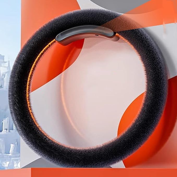 Wireless Heated Steering Wheel Cover, 15" Steering Wheel Warmer with Non-Slip Lining, for Cars Trucks SUVs(-20-0℃ Type O)