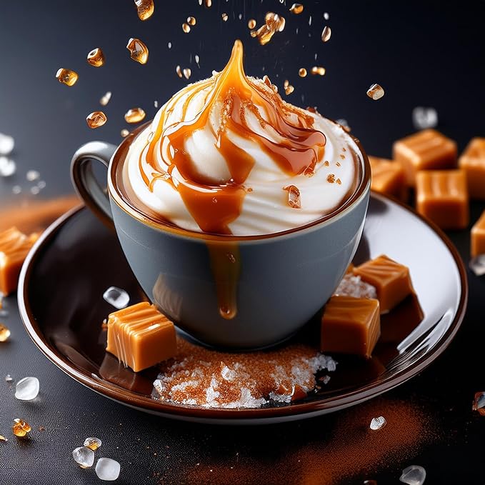 Fresh Roasted Coffee, Salted Caramel Mocha Flavored Coffee,5 lb, Medium Roast, Kosher, Ground