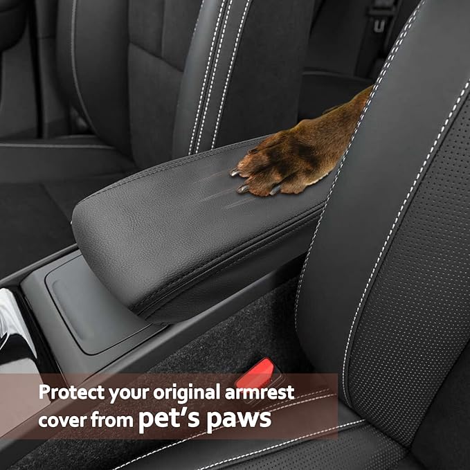 SKTU for 2019-2025 2026 Volvo XC40 Center Console Cover for 2023 2024 2025 2026 Volvo XC40 Accessories Armrest Cover 2024 2025 2026 XC40 Seat Box Cover XC40 Center Console Soft Cushion (Black)