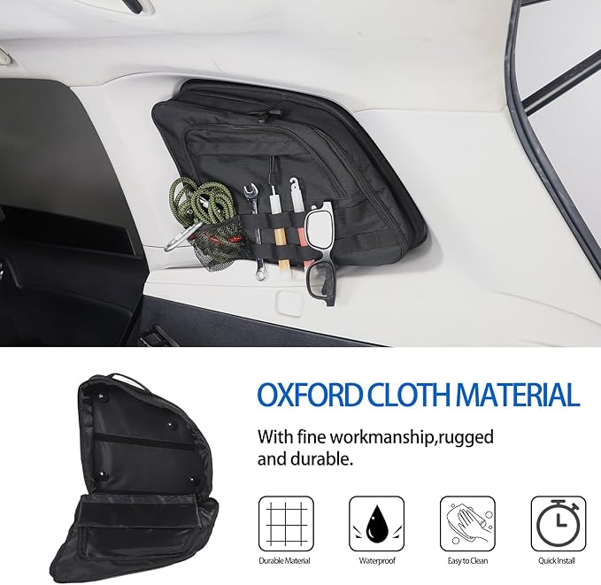 Rear Trunk Storage Organizer Box Compatible with Subaru Forester 2013-2018, Rear Right Window Storage Organizer Bag, Interior Storage Accessories(Right Side)