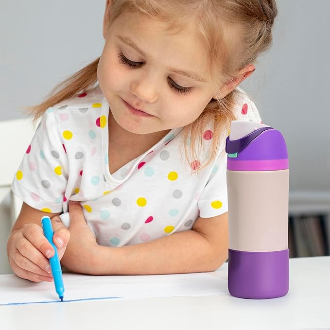 Silicone Water Bottle Boot for Owala 14/16oz, Anti-Slip Protective Sleeve Bottom Bumper Protector for Owala Kids 12 oz Tumbler, Flip 14 oz and FreeSip 16 oz Water Bottle (Reddish Brown)