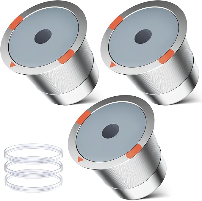 Reusable k Cup Coffee Filters,Universal stainless steel Refillable k Cups Filter Use for Keurig 2.0 and 1.0 Coffee Makers-brewers (3pack)