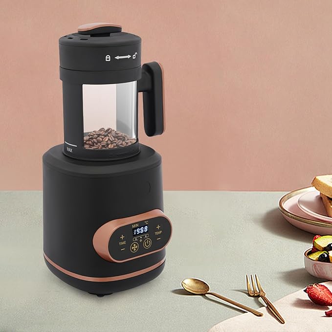Coffee Bean Roaster Machine, Electric Coffee Roaster, Home Use Air Coffee Roaster with Adjustable Timer, 1500w 110v