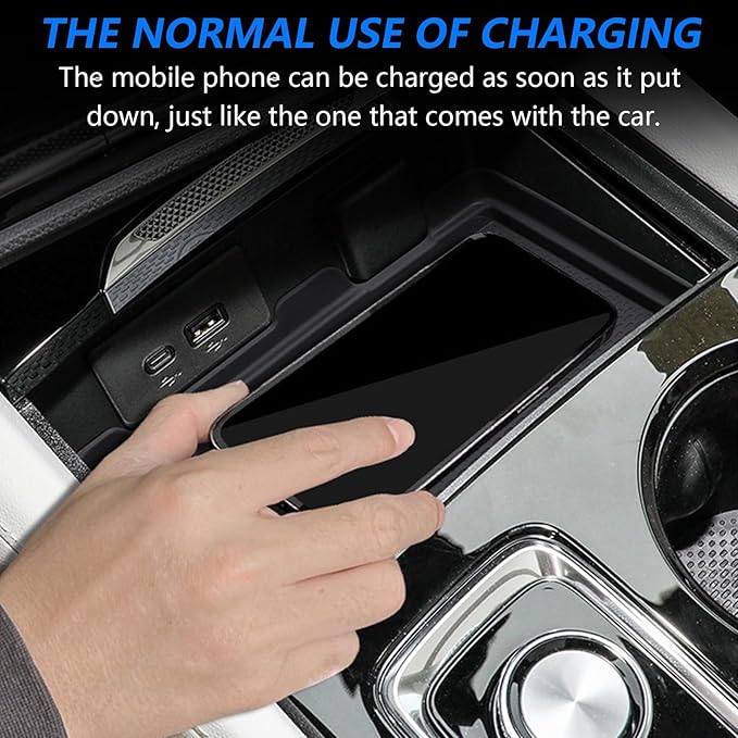 Center Console Wireless Charging Mat for Buick Envision 2024 2025, Console Charger Silicone Protective Non-Slip Pad Anti-Dust Liner Waterproof Mat for Buick Envision Accessories