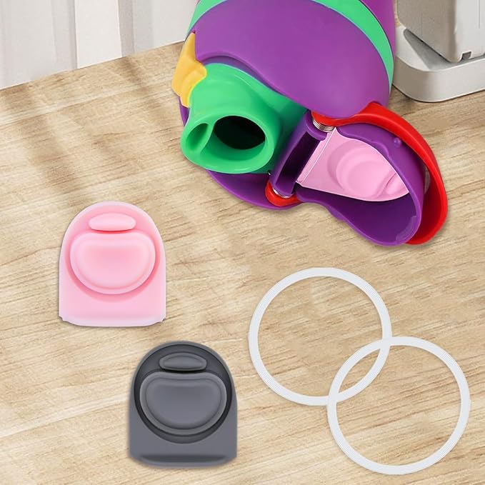 2 Sets Replacement Stopper and O Ring Gasket Compatible with Owala FreeSip 24oz 32oz,Water Bottle Lid Insert Cap Rubber Seal Parts for Owala 16/19/24/32/40oz Mouth Piece Accessories