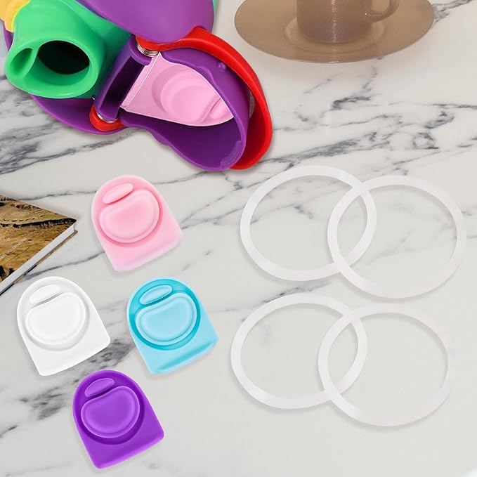 4 Sets Replacement Rubber Stopper and O Ring Gasket Compatible with Owala FreeSip 24oz 32oz,Water Bottle Lid Insert Cap Seal Parts for Owala 16/19/24/32/40oz Mouthpiece Accessories Z4K15