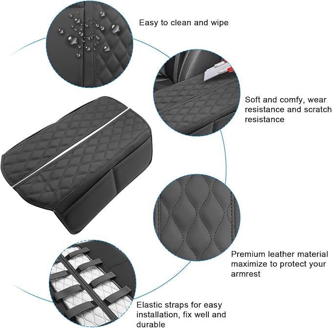 SXCY Compatible with 2025 2026 Mazda CX50 Armrest Cover Suitable for Mazda CX-50 2025 2026 Accessories 2023 2024 2025 2026 CX50 Center Console Cover(Wavy Texture)