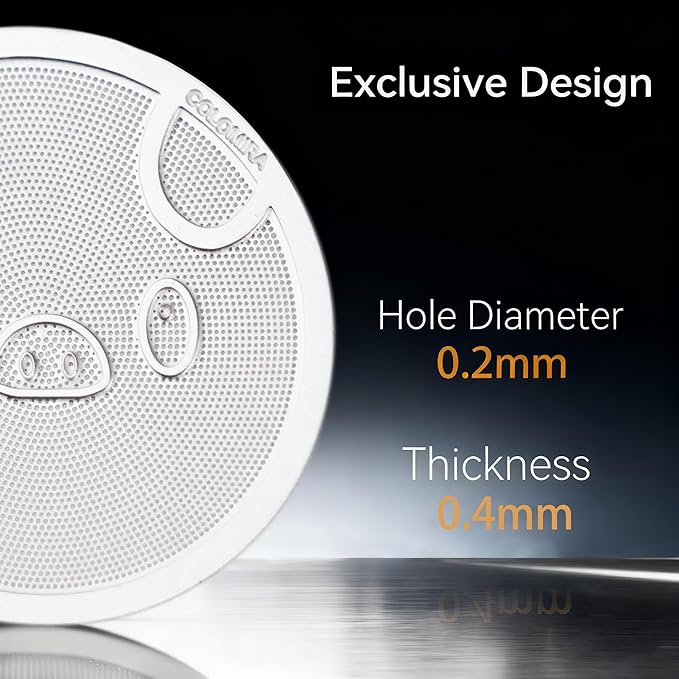 58mm Espresso Puck Screen, 0.4mm Ultra Thin Espresso Puck, Metal Reusable Coffee Filter for 58mm Espresso Portafilter Basket - 316 Stainless Steel(Piggy)