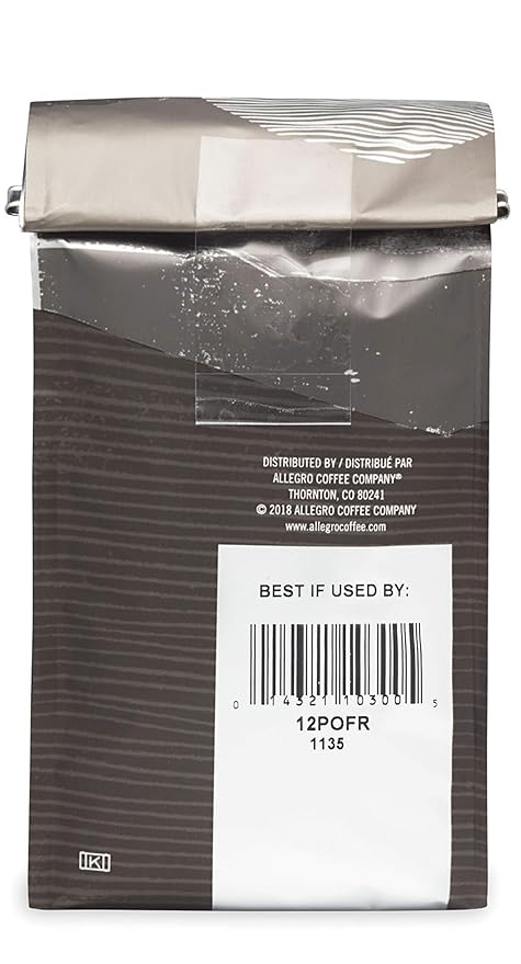 Allegro Coffee Decaf Organic French Roast Whole Bean Coffee, 12 Ounce (Pack of 2)