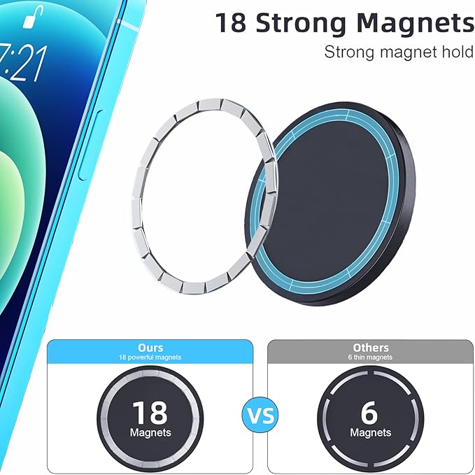 Wall Mount for Magsafe Magnetic Phone Mount, Compatible with iPhone 16/15/14/13, Rubidium Magnet for Stable Attraction, Easy One-Handed Use, Multipurpose Use