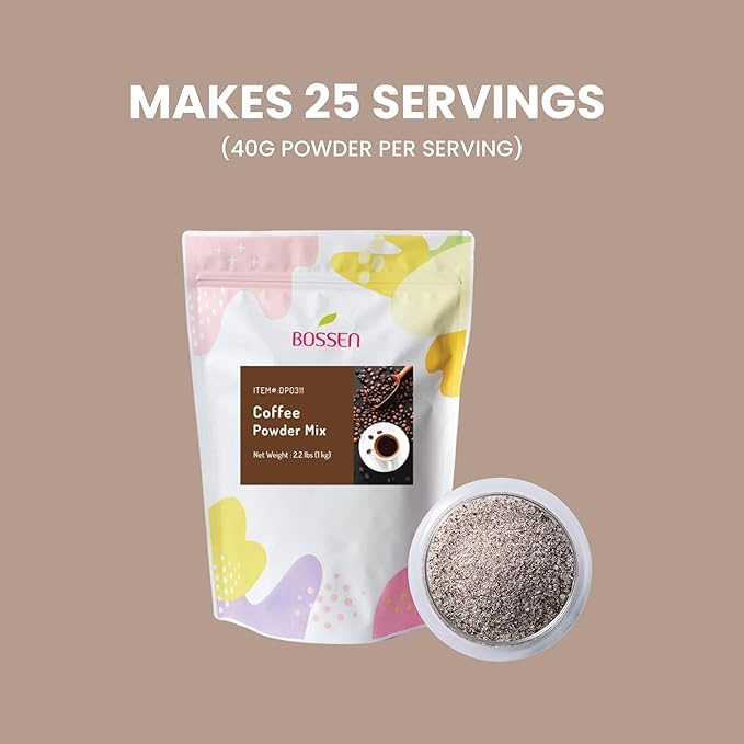 Bossen Bubble Tea Powder Mix - 2.2 Pound (Coffee)