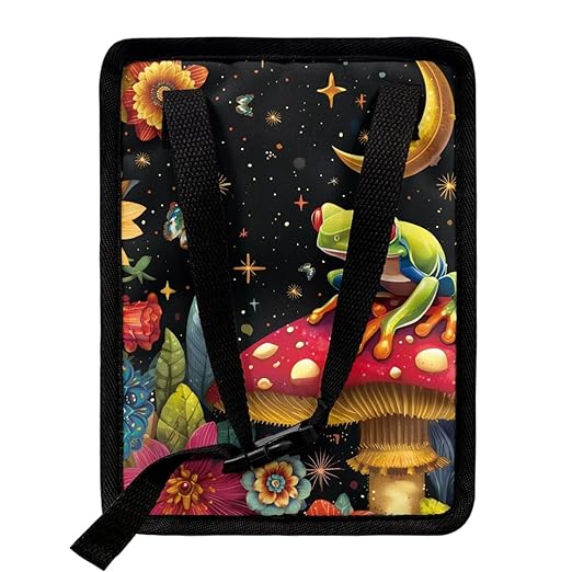 Frog Car Trash Can with Lid Garbage Bag Dustbin Container Mushroom Waste Basket Storage Pocket Hanging Large Capacity Vehicle Trash Bin